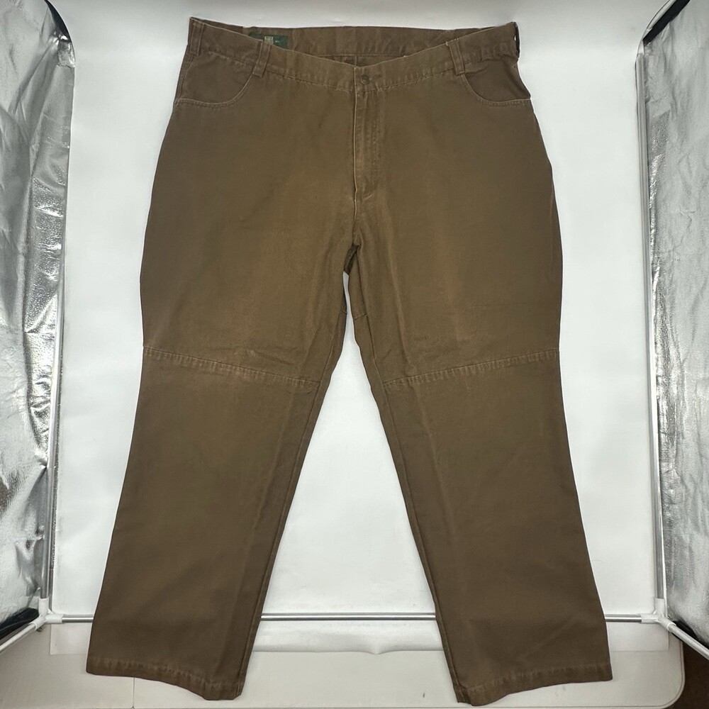 Vintage Orvis Men's Size 46x30 Brown 100% Cotton Canvas Field Workwear Pants